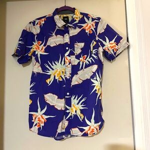 Vans cotton button up floral spider shirt